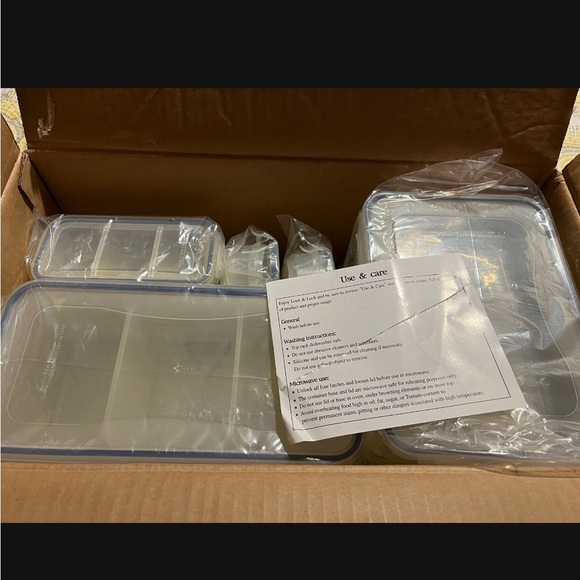 Lock and lock plastic Clear Food Storage Containers 16 pieces. Qvc brand new - Picture 3 of 3